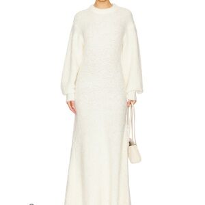 REVOLVE The Garmet Balboa Cozy White Long Sleeve Dress